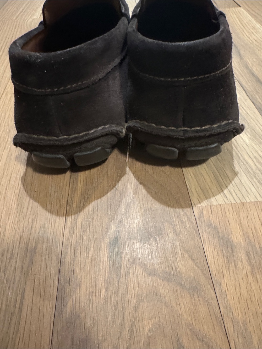 Prada Dark Brown Suede Moccasin Slip-Ons - Picture 5 of 11